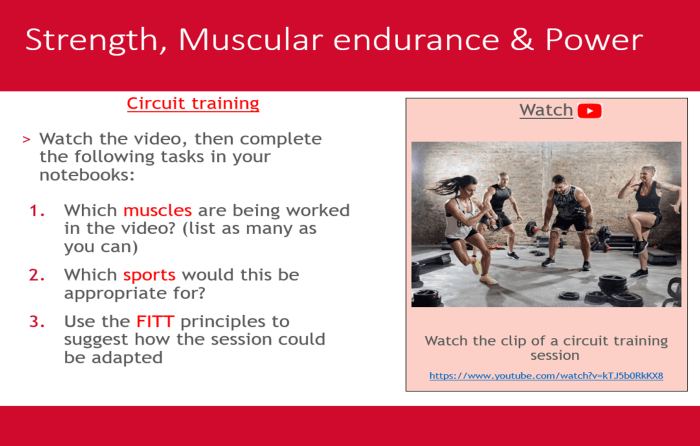 Muscular strength training methods