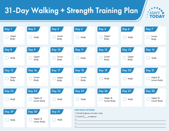 Workouts routine weights