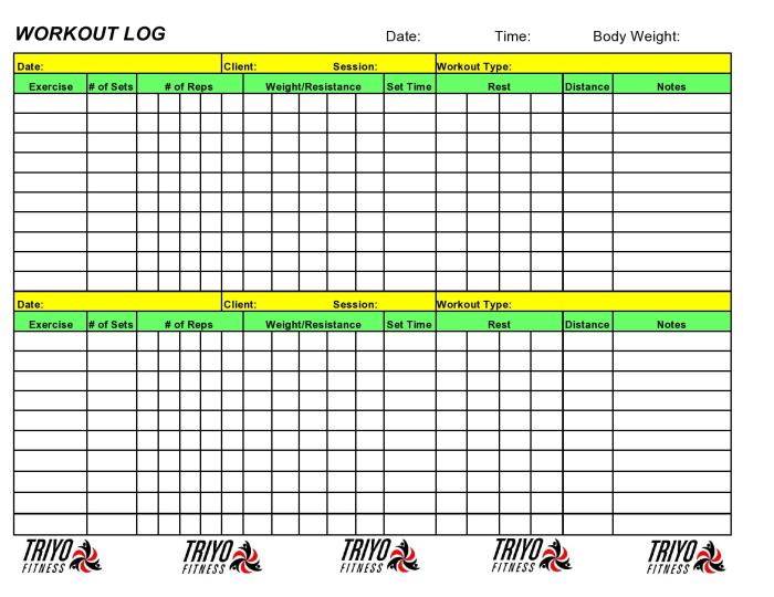 Weight training workout schedule